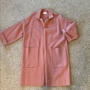 Women’s Dusty Rose Open-Front Coat